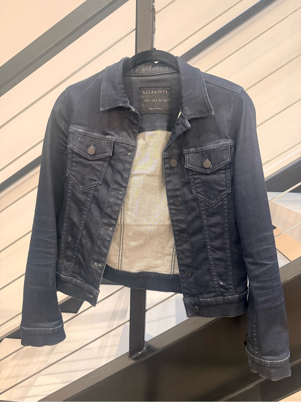 AllSaints Dark Indigo Denim Jacket